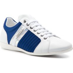 Sneakersy VERSACE COLLECTION - V900421 VM00448 VA53N Biango/Argento/Blu. Białe buty sportowe casual marki Versace Collection, z materiału. Za 989.00 zł.