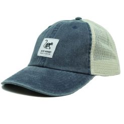 Czapka Trucker - Siatka Płócienna - Bawełna / Rozmiar uniwersalny (Niebieski). Niebieskie czapki z daszkiem SURF MONKEY, bez wzorów, z bawełny. Za 159.95 zł.