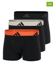 Adidas Bokserki (3 pary) w kolorze antracytowym i czarnym rozmiar: XL. Czarne bokserki Adidas, xl, bez wzorów. Za 109.26 zł.