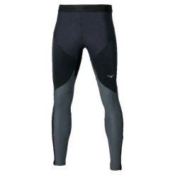 Legginsy techniczne Mizuno Charge Breath. Czarne legginsy długie sportowe Mizuno, s, bez wzorów, z materiału, do biegania. Za 348.00 zł.