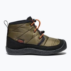 Buty juniorskie KEEN Howser II Chukka WP. Zielone buty trekkingowe Keen, bez wzorów, bez zapięcia. Za 249.99 zł.
