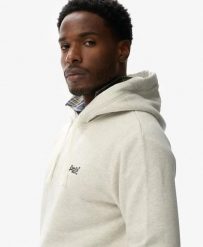 Superdry Bluza z kapturem Essential Logo Classic z bawełny i recyklingowanego. Szare bluzy z kapturem Superdry, m, bez wzorów, z bawełny, z kapturem. Za 336.85 zł.