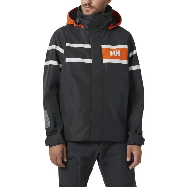 Kurtka Żeglarska Męska Helly Hansen Salt Inshore. Czarne kurtki Helly Hansen, m, bez wzorów, bez kaptura. W wyprzedaży za 799.20 zł.