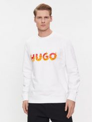 Hugo Bluza Ditmo 50504813 Biały Regular Fit. Białe bluzy Hugo, m, bez wzorów, z bawełny, bez kaptura. Za 309.99 zł.