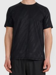 4F Koszulka sportowa w kolorze czarnym rozmiar: M. Czarne t-shirty sportowe 4F, bez wzorów, z materiału, bez ramiączek, outdoorowe. Za 83.42 zł.