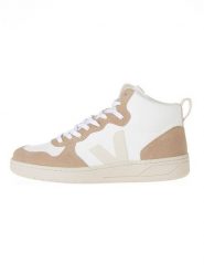 Veja Skórzane sneakersy "V 15" w kolorze biało-beżowo-kremowym rozmiar: 43. Białe buty sportowe casual Veja, bez wzorów, bez zapięcia. Za 386.53 zł.