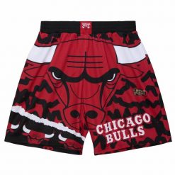Spodenki Mitchell & Ness NBA Chicago Bulls Jumbotron 2.0 Sublimated. Czerwone szorty Mitchell & Ness, bez wzorów, sportowe. Za 251.85 zł.