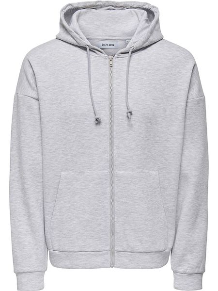 ONLY & SONS Bluza w kolorze jasnoszarym rozmiar: XS. Szare bluzy Only & Sons, xs, bez wzorów, z bawełny, bez kaptura. Za 61.17 zł.