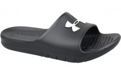 Klapki basenowe Under Armour CORE PTH SL. Czarne klapki Under Armour, z materiału. Za 134.40 zł.