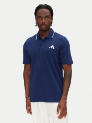 Adidas Polo Essentials Small Logo JE9021 Granatowy Regular Fit. Niebieskie koszulki polo Adidas, m, bez wzorów, z bawełny, bez kołnierzyka, bez ramiączek. Za 129.99 zł.
