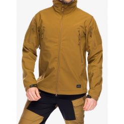 Kurtka bushcraft męska Helikon-Tex Gunfighter Jacket Shark Skin Windblocker. Brązowe kurtki Helikon-Tex, m, bez wzorów, bez kaptura. Za 576.99 zł.