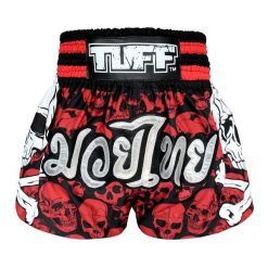 Spodenki treningowe TUFF Battalion Skull in Red. Białe krótkie spodenki sportowe TUFF, bez wzorów. Za 199.00 zł.