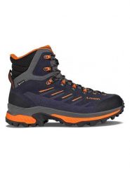 LOWA Skórzane botki trekkingowe "Vigo GTX" w kolorze granatowym rozmiar: 44. Niebieskie buty trekkingowe Lowa, bez wzorów, z gore-texu, bez zapięcia. Za 702.81 zł.