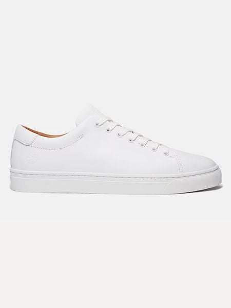 Timberland Skórzane sneakersy w kolorze białym rozmiar: 44. Białe buty sportowe casual Timberland, bez wzorów, bez zapięcia. Za 483.17 zł.