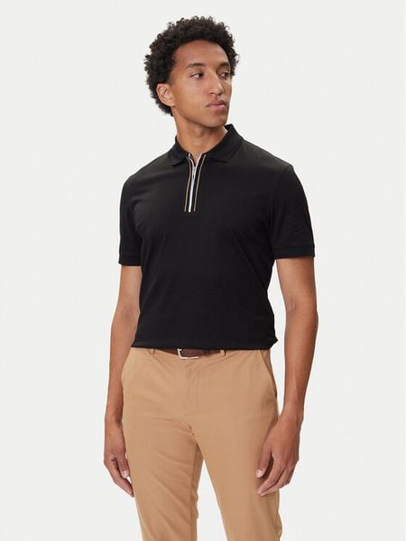BOSS Polo H-Paras 65 50543880 Czarny Regular Fit. Czarne koszulki polo Boss, m, bez wzorów, z bawełny, bez kołnierzyka, bez ramiączek. Za 329.99 zł.