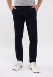Spodnie chinosy, Regular Fit, R-PATT. Niebieskie eleganckie spodnie Volcano, m, z materiału, klasyczne. Za 179.99 zł.