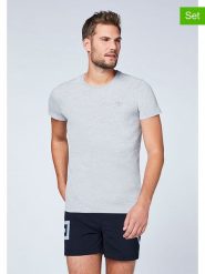 Chiemsee Koszulki (2 szt.) w kolorze szarym rozmiar: XXL. Szare bezrękawniki Chiemsee, xxl, bez wzorów, z bawełny, bez kołnierzyka, bez ramiączek. Za 69.99 zł.