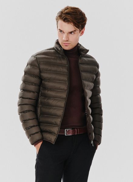 PAKO LORENTE – Krótka pikowana kurtka w kolorze brązowym. Brązowe kurtki Pako Lorente, na jesień, bez wzorów, bez kaptura. Za 299.99 zł.