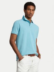 Polo Ralph Lauren Polo 710536856414 Błękitny Slim Fit. Niebieskie koszulki polo Polo Ralph Lauren, m, bez wzorów, z bawełny, bez kołnierzyka, bez ramiączek. Za 339.99 zł.