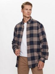 Lindbergh Koszula 30-203486 Granatowy Relaxed Fit. Niebieskie koszule Lindbergh, l, bez wzorów, z bawełny, bez kołnierzyka, bez ramiączek. Za 139.99 zł.