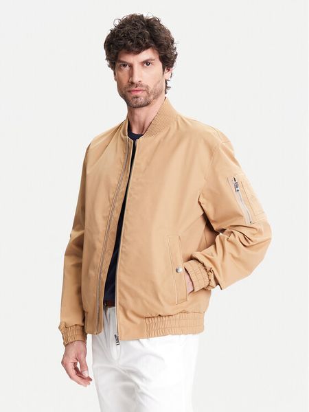 BOSS Kurtka bomber H-Comber-253 50544097 Beżowy Regular Fit. Brązowe kurtki Boss, m, bez wzorów, z syntetyku, bez kaptura. Za 739.99 zł.