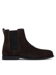 Calvin Klein Sztyblety Ess Rubber Chelsea Su HM0HM02055 Brązowy ciemny. Brązowe sztyblety CALVIN KLEIN, bez wzorów, ze skóry, bez obcasa, bez zapięcia. Za 649.99 zł.