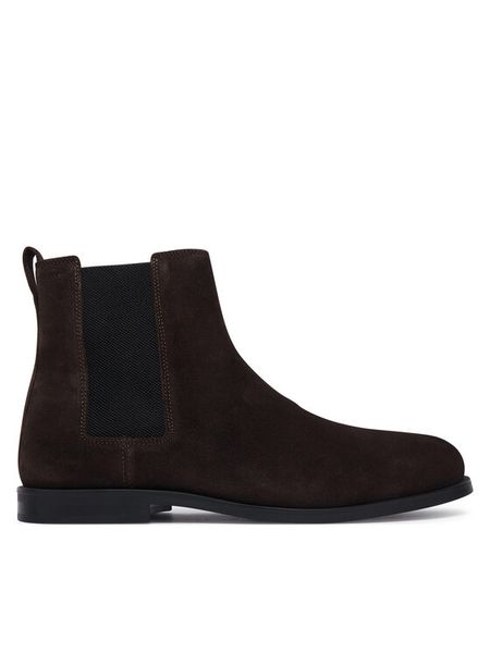Calvin Klein Sztyblety Ess Rubber Chelsea Su HM0HM02055 Brązowy ciemny. Brązowe botki sznurowane CALVIN KLEIN, bez wzorów, ze skóry, bez obcasa, bez zapięcia. Za 649.99 zł.