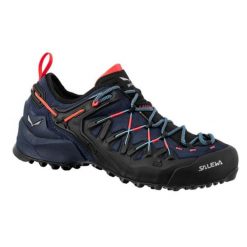 Buty trekkingowe Salewa Ws Wildfire Edge Gtx 61376-3965 niebieskie. Niebieskie trekkingi bez wzorów, z gore-texu, bez zapięcia. Za 1,083.18 zł.