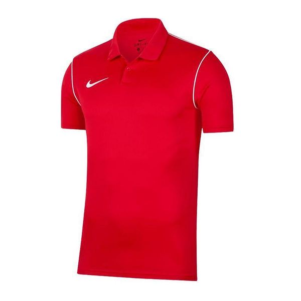 Męska Koszulka Polo Park 20 DriFIT. Czerwone koszulki polo Nike, m, bez wzorów, bez kołnierzyka, bez ramiączek, trekkingowe. Za 138.99 zł.