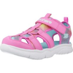 Sandały SKECHERS FLEX SPLASH Rose. Czerwone sandały Skechers, z syntetyku, bez zapięcia. Za 214.99 zł.