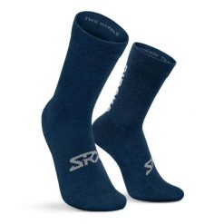 Skarpetki rowerowe z wełną merino unisex SRX Arctic S. Niebieskie skarpety SIROKO, bez wzorów, z wełny. Za 84.00 zł.
