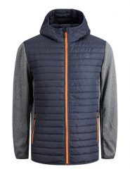 Jack & Jones Kurtka pikowana "Emulti" w kolorze granatowo-szarym rozmiar: XXL. Niebieskie kurtki Jack & Jones, xxl, bez wzorów, bez kaptura. Za 181.45 zł.