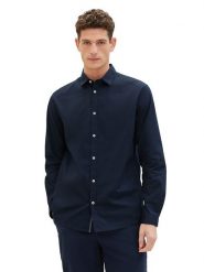 Tom Tailor Koszula - Regular fit - w kolorze granatowym rozmiar: XL. Niebieskie koszule Tom Tailor, xl, bez wzorów, bez kołnierzyka, bez ramiączek. Za 92.86 zł.