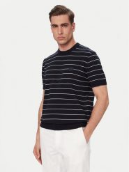 BOSS Sweter Kanacho 50561004 Granatowy Regular Fit. Niebieskie swetry rozpinane Boss, m, bez wzorów, z bawełny, bez kołnierzyka, bez ramiączek. Za 549.99 zł.