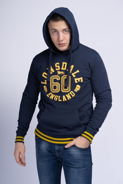 Bluza z kapturem Lonsdale Mamhead. Niebieskie bluzy z kapturem Lonsdale, m, bez wzorów, z polaru, z kapturem. Za 221.50 zł.