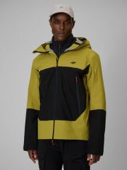 4F Kurtka trekkingowa membrana 15000 męska - żółta XL. Żółte kurtki przeciwdeszczowe 4F, l, bez wzorów, z tkaniny, bez kaptura. Za 699.99 zł.