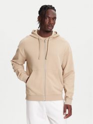HUGO Bluza Dapozip 50548651 Beżowy Relaxed Fit. Brązowe bluzy Hugo, m, bez wzorów, z bawełny, bez kaptura. Za 549.99 zł.