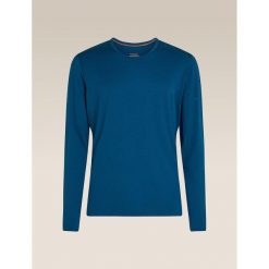 ICEBREAKER Koszulka męska 200 Oasis LS Crewe Atlantis-M. Czarne bielizna termoaktywna Icebreaker, m, bez wzorów, z wełny, bez ramiączek, do piłki nożnej. Za 423.45 zł.