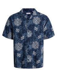 Jack & Jones Koszula "Alfredo" - Loose fit - w kolorze granatowym rozmiar: S. Niebieskie koszule Jack & Jones, s, bez wzorów, bez kołnierzyka, bez ramiączek. Za 79.03 zł.
