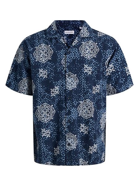 Jack & Jones Koszula "Alfredo" - Loose fit - w kolorze granatowym rozmiar: XL. Niebieskie koszule Jack & Jones, xl, bez wzorów, bez kołnierzyka, bez ramiączek. Za 79.77 zł.