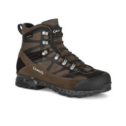 Buty trekkingowe męskie AKU Trekker Pro GTX. Brązowe buty trekkingowe Aku, bez wzorów, bez zapięcia. Za 549.00 zł.