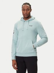 EA7 Emporio Armani Bluza 7M000569 AF13512 U9066 Niebieski Regular Fit. Niebieskie bluzy EA7 Emporio Armani, m, bez wzorów, z bawełny, bez kaptura. Za 419.99 zł.