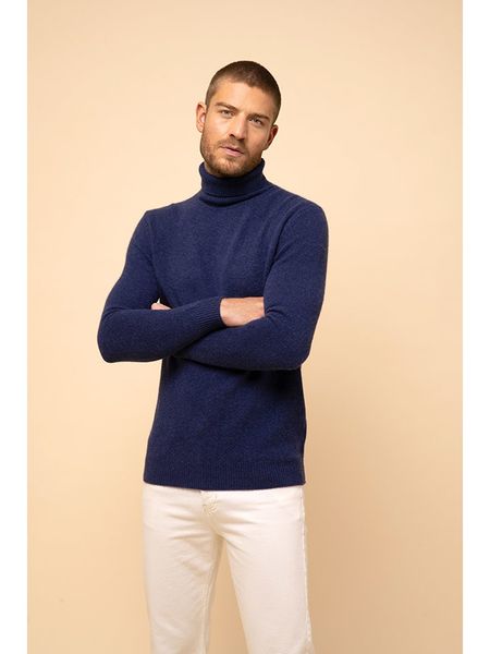 Just Cashmere Kaszmirowy golf "Sacha" w kolorze granatowym rozmiar: XXL. Niebieskie golfy Just Cashmere, xxl, bez wzorów, z kaszmiru, bez ramiączek. Za 733.45 zł.