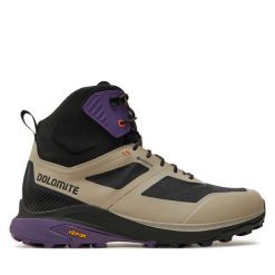 Trekkingi Dolomite. Czarne botki sznurowane Dolomite, bez wzorów, z gore-texu, bez obcasa, bez zapięcia. Za 839.99 zł.