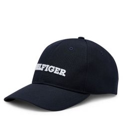 Czapka z daszkiem Tommy Hilfiger. Niebieskie czapki z daszkiem Tommy Hilfiger, bez wzorów. Za 99.99 zł.