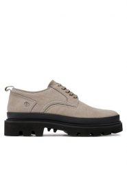 Clarks Półbuty Badell Lace 26176089 Szary. Szare eleganckie półbuty Clarks, bez wzorów, z nubiku, bez obcasa, bez zapięcia. Za 589.99 zł.