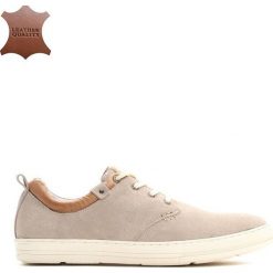 Camelowe Skórzane Tenisówki Silk City. Trampki Born2be. Za 89.99 zł.