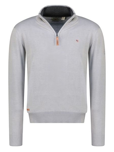 Geographical Norway Sweter "Fregate" w kolorze szarym rozmiar: L. Szare swetry nierozpinane Geographical Norway, l, bez wzorów, bez kołnierzyka, bez ramiączek. Za 123.45 zł.