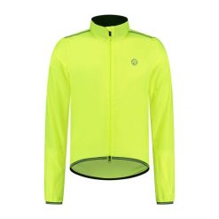 Przeciwdeszczowa kurtka rowerowa męska Rogelli Essential. Zielone kurtki przeciwdeszczowe Rogelli, l, bez wzorów, bez kaptura. Za 338.00 zł.