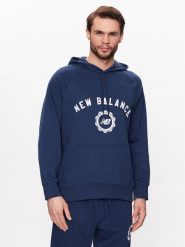 New Balance Bluza Dukserica Sport Seasonal French Terry MT31901 Granatowy Relaxed Fit. Niebieskie bluzy New Balance, m, bez wzorów, z bawełny, bez kaptura. Za 139.99 zł.
